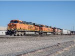 Westbound mixed freight train